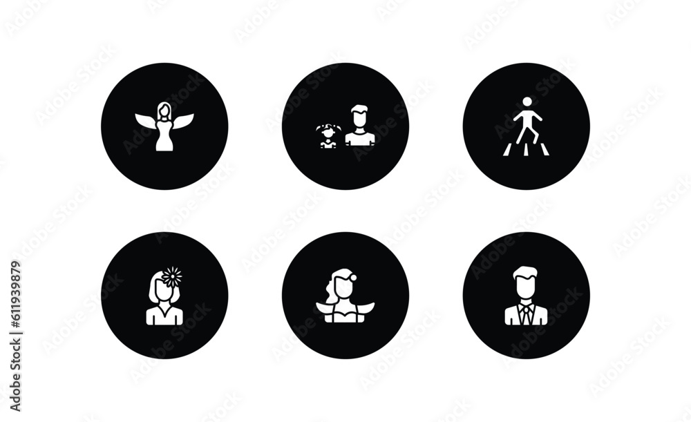 people filled icons set. people filled icons pack included grace, father and daughter, road crossing, woman with flower, spanish woman, bussiness man vector. people filled icons set. people filled icons pack included grace, father and daughter, road crossing, woman with flower, spanish woman, bussiness man vector.