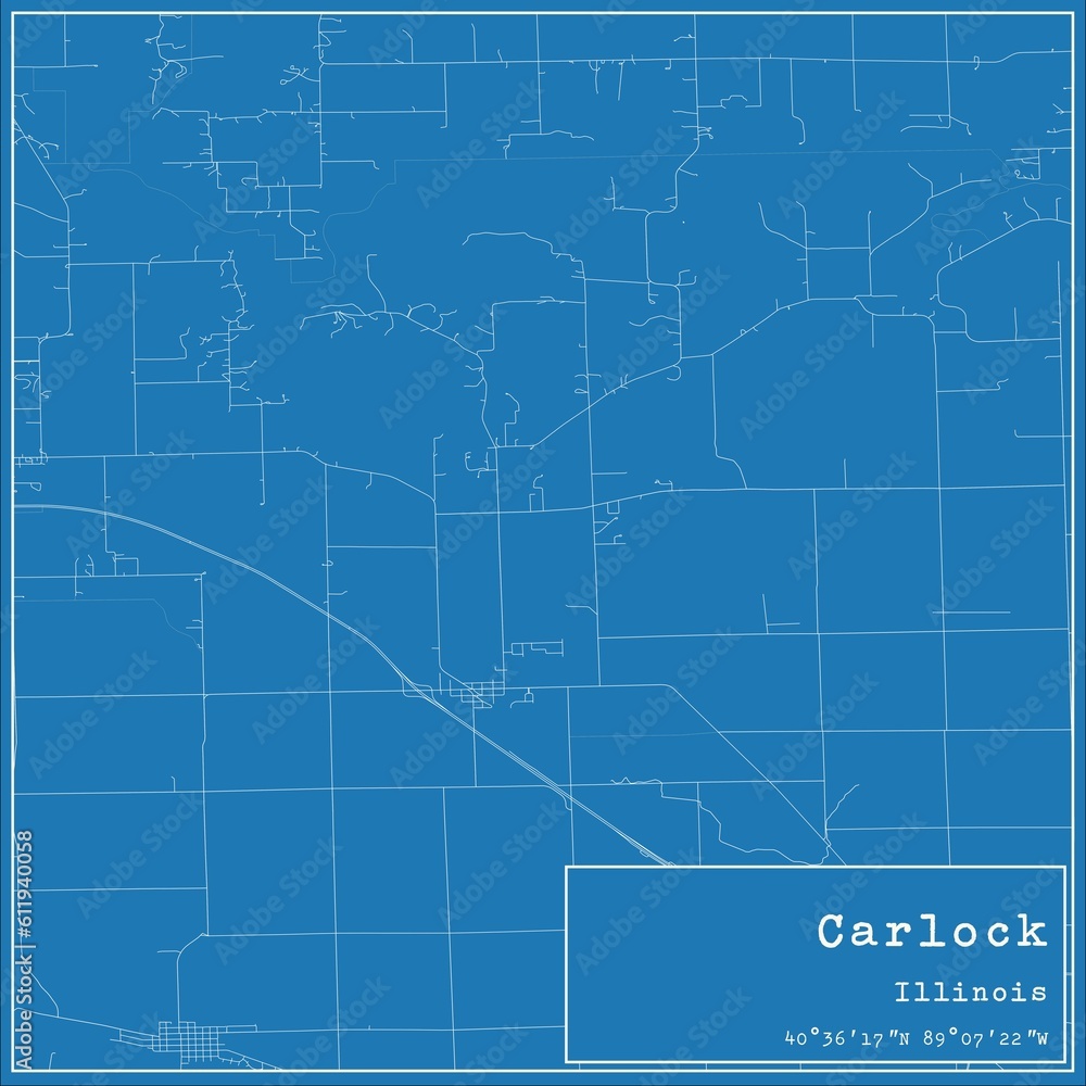 Blueprint US city map of Carlock, Illinois. Blueprint US city map of Carlock, Illinois.