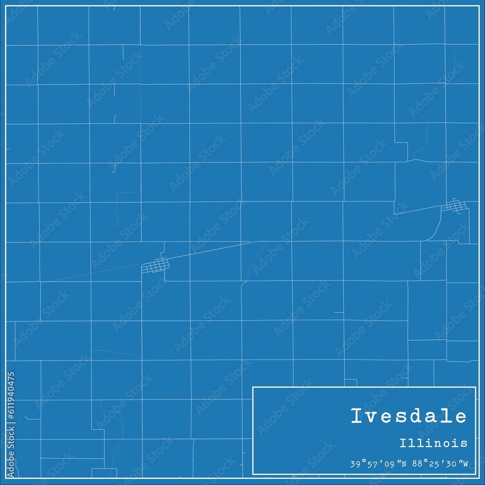 Blueprint US city map of Ivesdale, Illinois. Blueprint US city map of Ivesdale, Illinois.