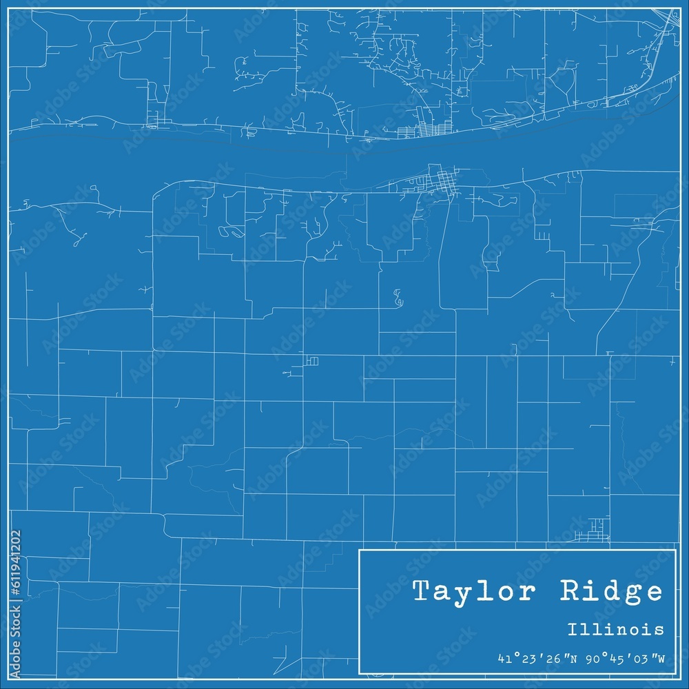 Blueprint US city map of Taylor Ridge, Illinois. Blueprint US city map of Taylor Ridge, Illinois.