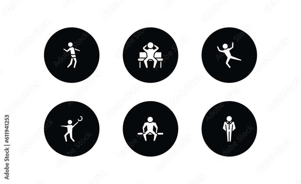 feelings filled icons set. feelings filled icons pack included sexy human, satisfied human, relieved human, terrible alone cool vector.