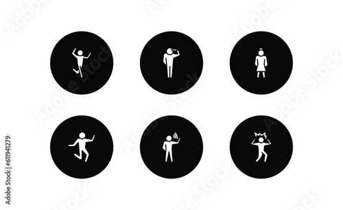 feelings filled icons set. feelings filled icons pack included silly human, hopeless human, beautiful human, crazy blah frustrated vector.