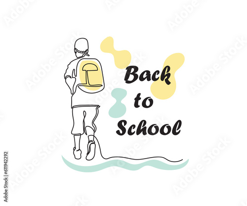 Back to school poster vector illustration 