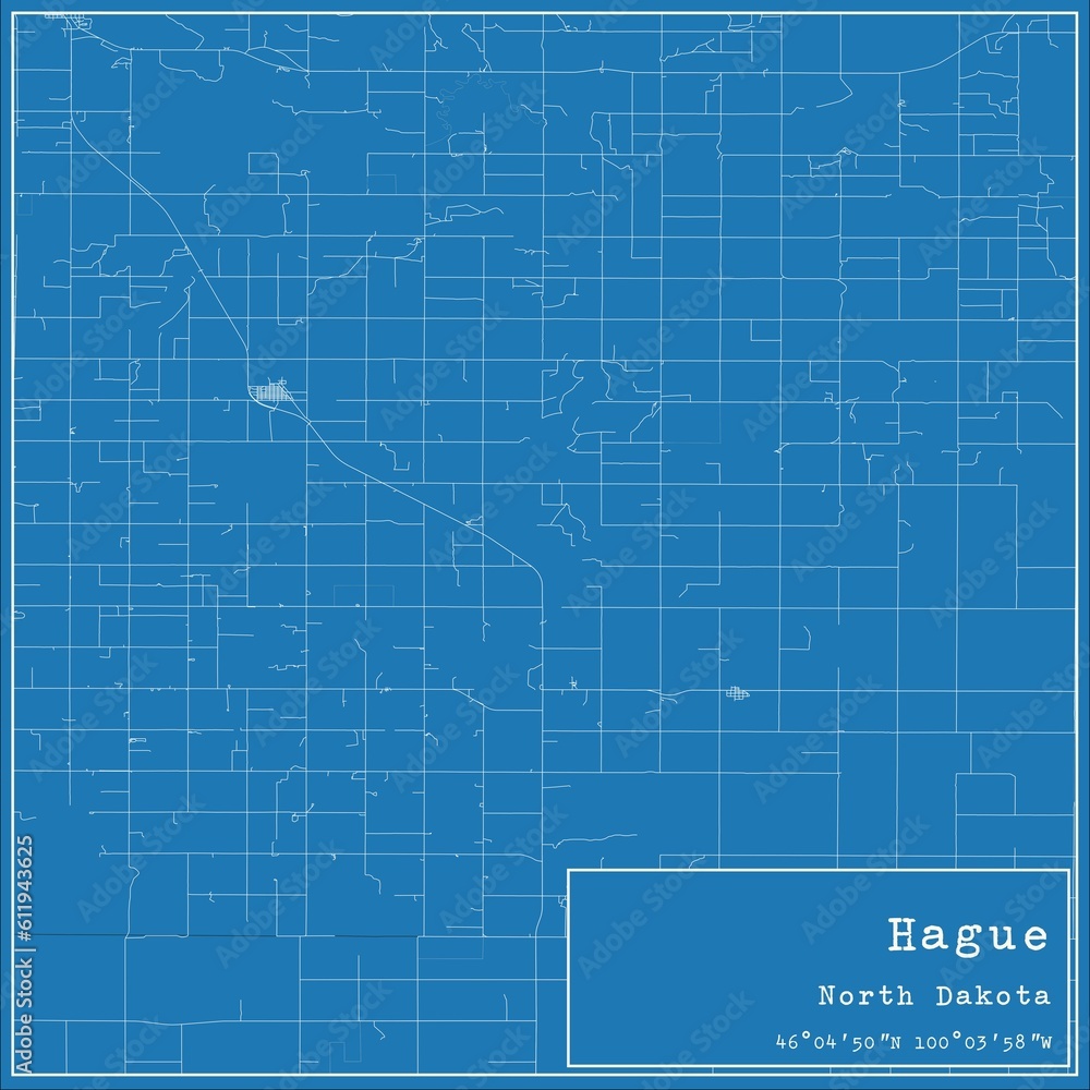 Blueprint US city map of Hague, North Dakota. Blueprint US city map of Hague, North Dakota.