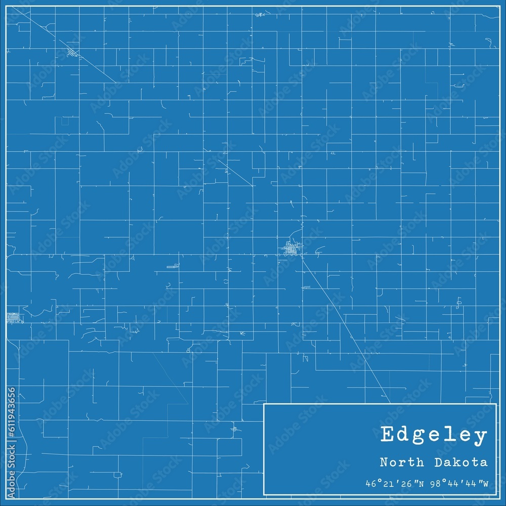 Blueprint US city map of Edgeley, North Dakota. Blueprint US city map of Edgeley, North Dakota.