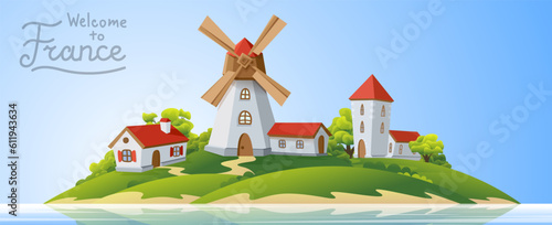 Nice old farm town in France.