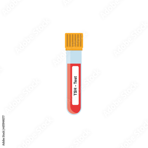 TSH Blood Test Concept Design. Vector Illustration.