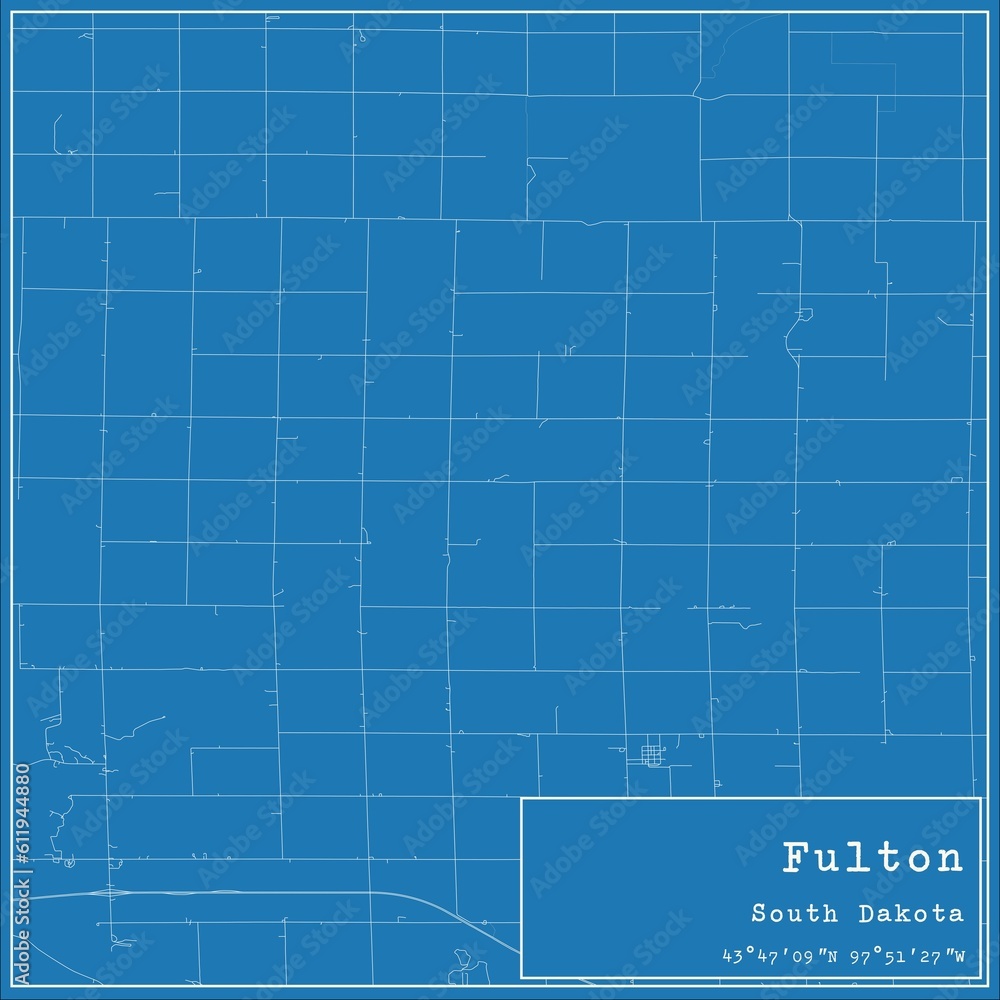 Blueprint US city map of Fulton, South Dakota. Blueprint US city map of Fulton, South Dakota.