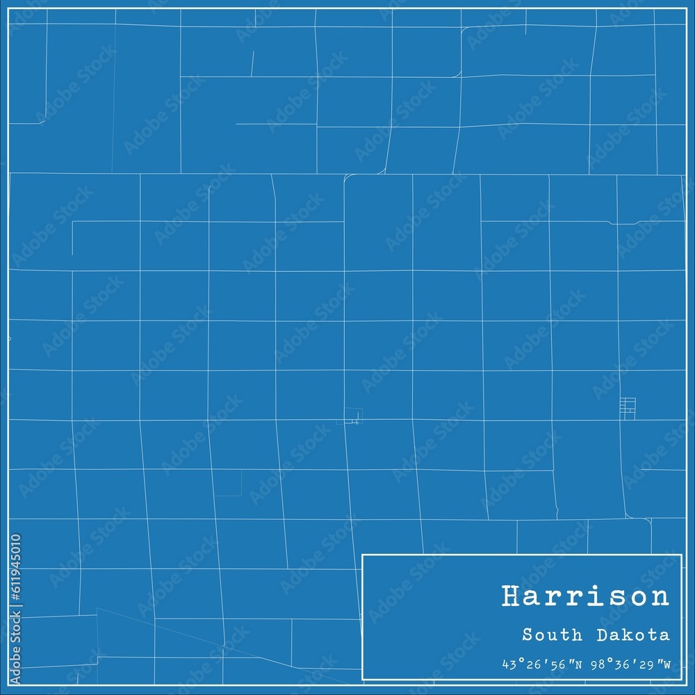 Blueprint US city map of Harrison, South Dakota. Blueprint US city map of Harrison, South Dakota.