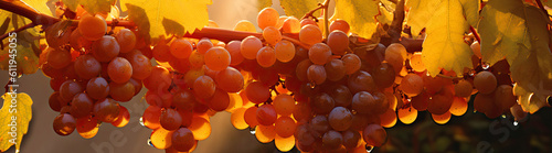  bunch of grapes. Autumn harvest  ai generative