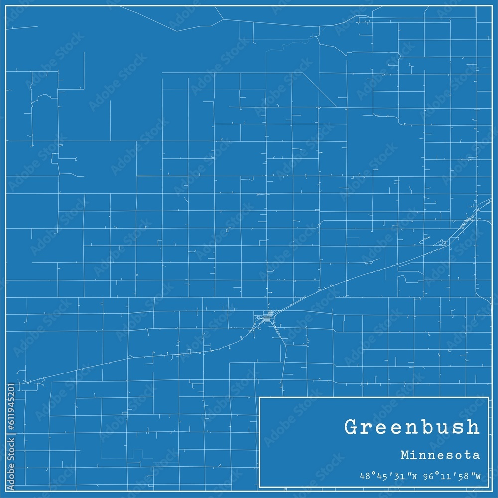 Blueprint US city map of Greenbush, Minnesota. Blueprint US city map of Greenbush, Minnesota.