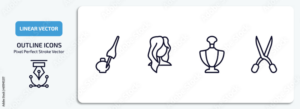 woman clothing outline icons set. woman clothing thin line icons pack included liquid eyeliner, female long hair, perfume bottle, childish eyeglasses vector. woman clothing outline icons set. woman clothing thin line icons pack included liquid eyeliner, female long hair, perfume bottle, childish eyeglasses vector.