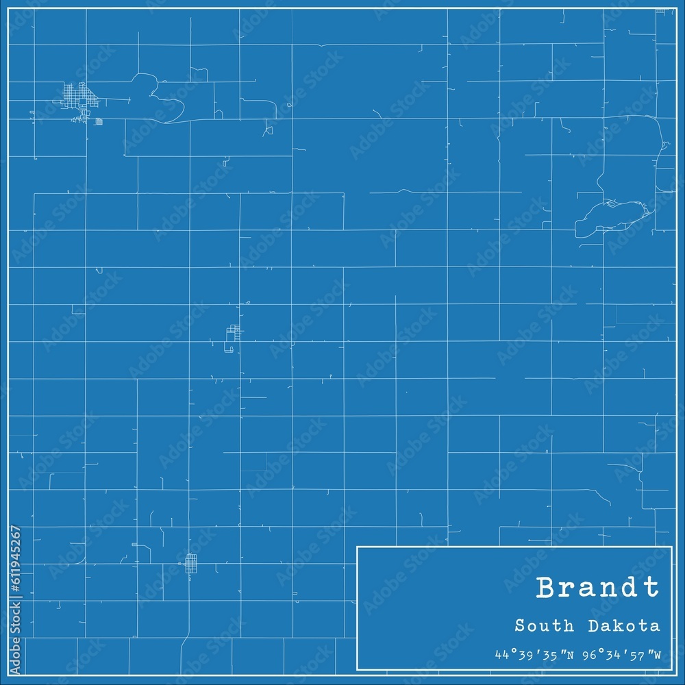 Blueprint US city map of Brandt, South Dakota. Blueprint US city map of Brandt, South Dakota.
