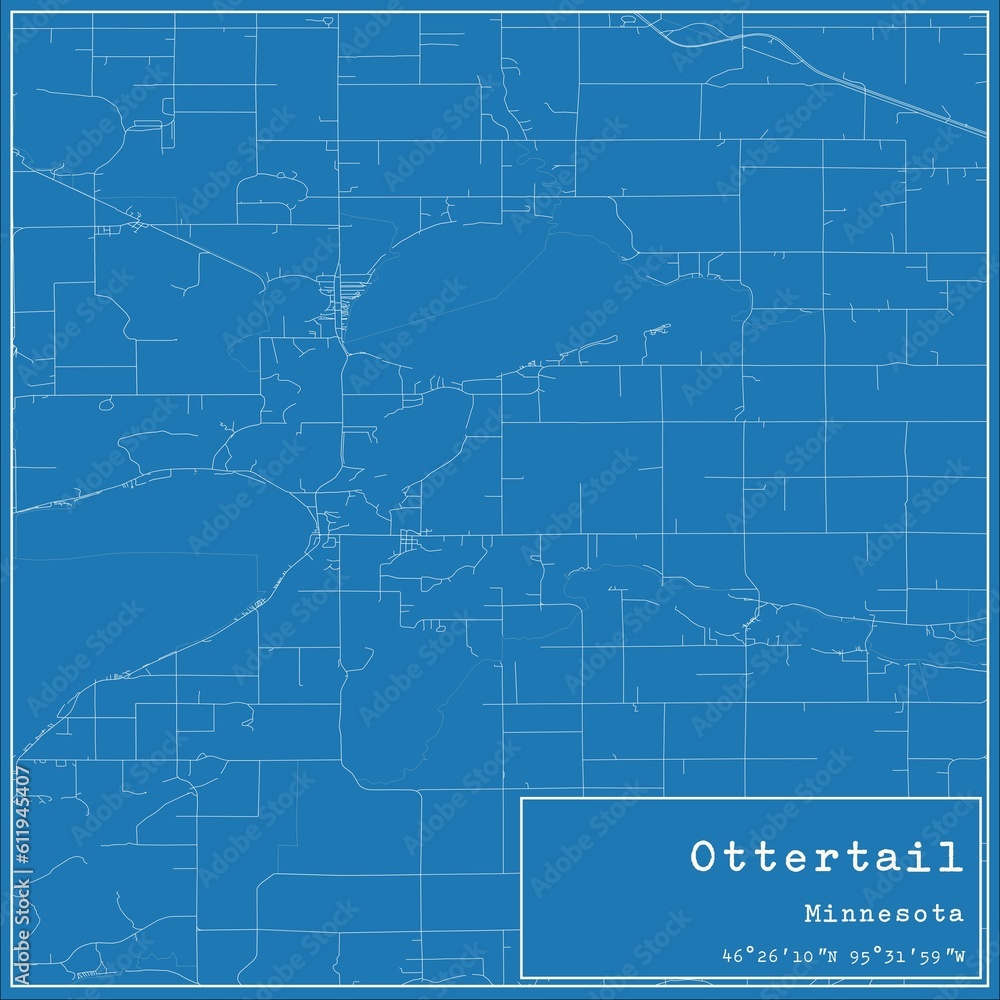 Blueprint US city map of Ottertail, Minnesota. Blueprint US city map of Ottertail, Minnesota.