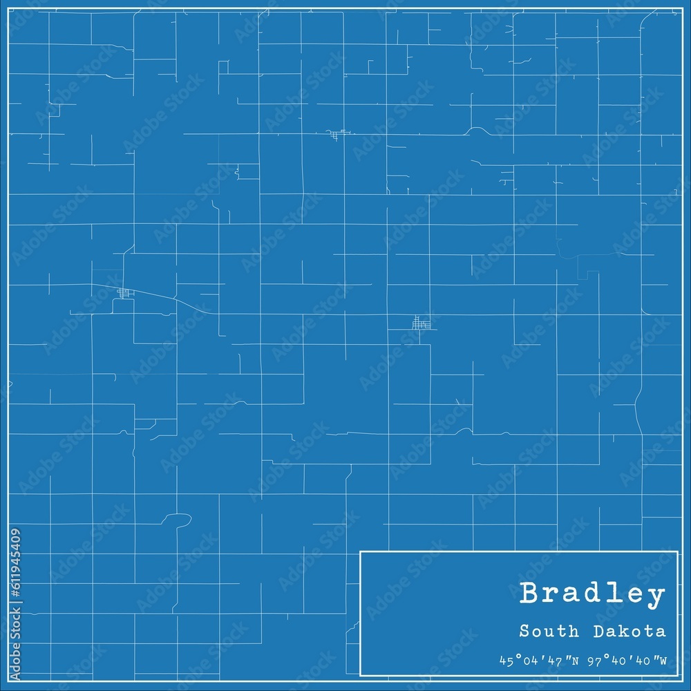 Blueprint US city map of Bradley, South Dakota. Blueprint US city map of Bradley, South Dakota.