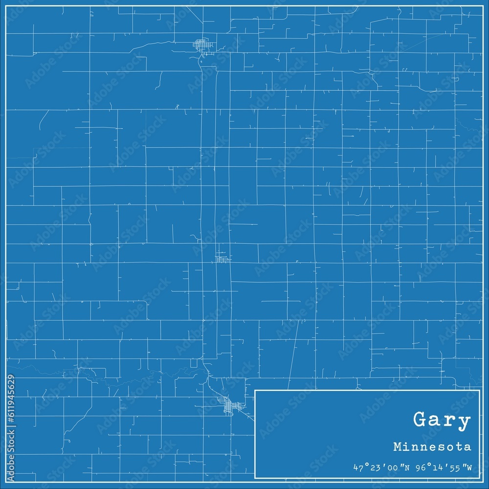 Blueprint US city map of Gary, Minnesota. Blueprint US city map of Gary, Minnesota.