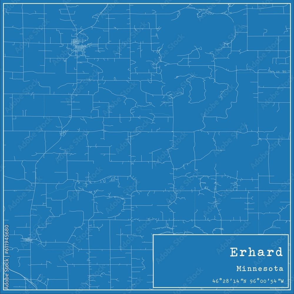 Blueprint US city map of Erhard, Minnesota. Blueprint US city map of Erhard, Minnesota.