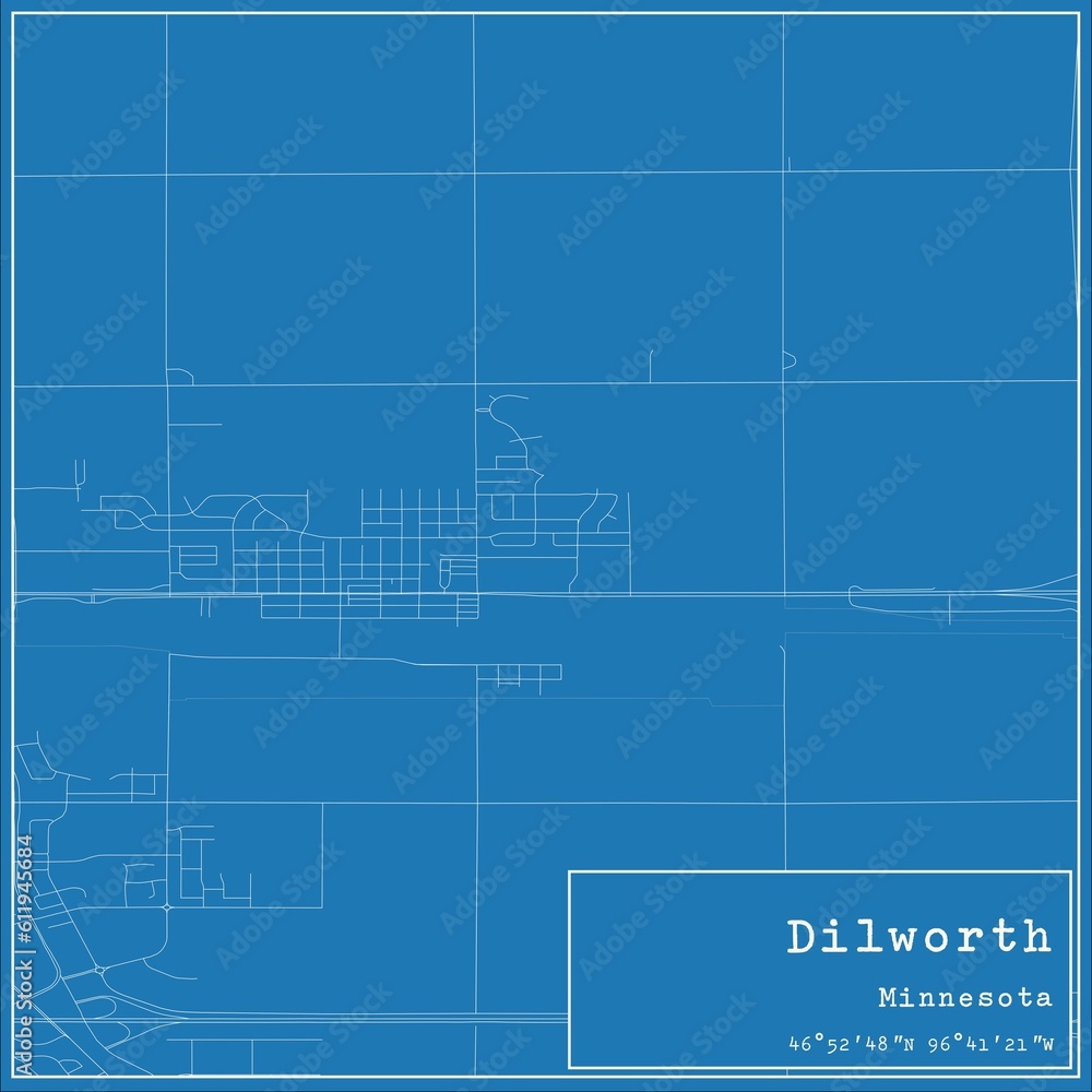 Blueprint US city map of Dilworth, Minnesota. Blueprint US city map of Dilworth, Minnesota.