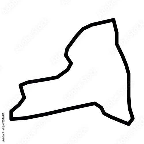 new york state silhouette vector file eps 10 photo