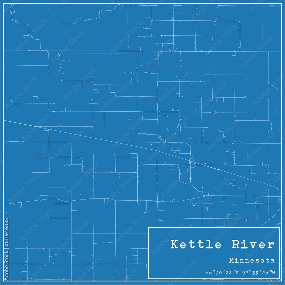 Blueprint US city map of Kettle River, Minnesota. Blueprint US city map of Kettle River, Minnesota.