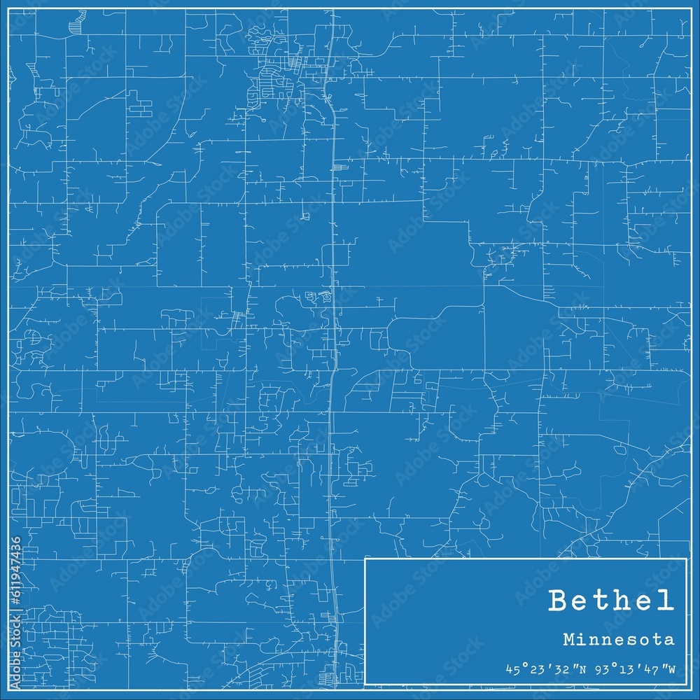 Blueprint US city map of Bethel, Minnesota. Blueprint US city map of Bethel, Minnesota.