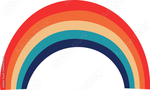 retro rainbow vector