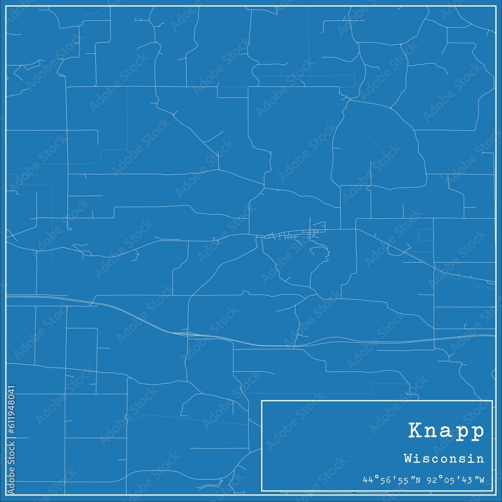 Blueprint US city map of Knapp, Wisconsin. Blueprint US city map of Knapp, Wisconsin.