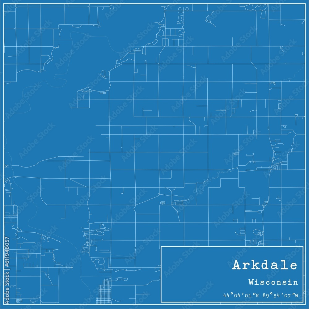 Blueprint US city map of Arkdale, Wisconsin. Blueprint US city map of Arkdale, Wisconsin.