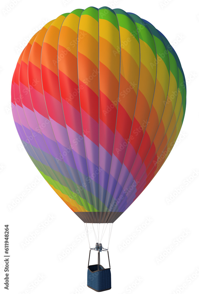 Obraz premium Isolate 3d rendering of a hot air balloon