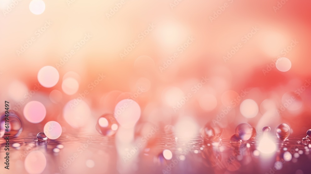 Abstract of bokeh pink pastel background glitters shimmering blur spot lights Bokeh Shiny rose gold light background texture