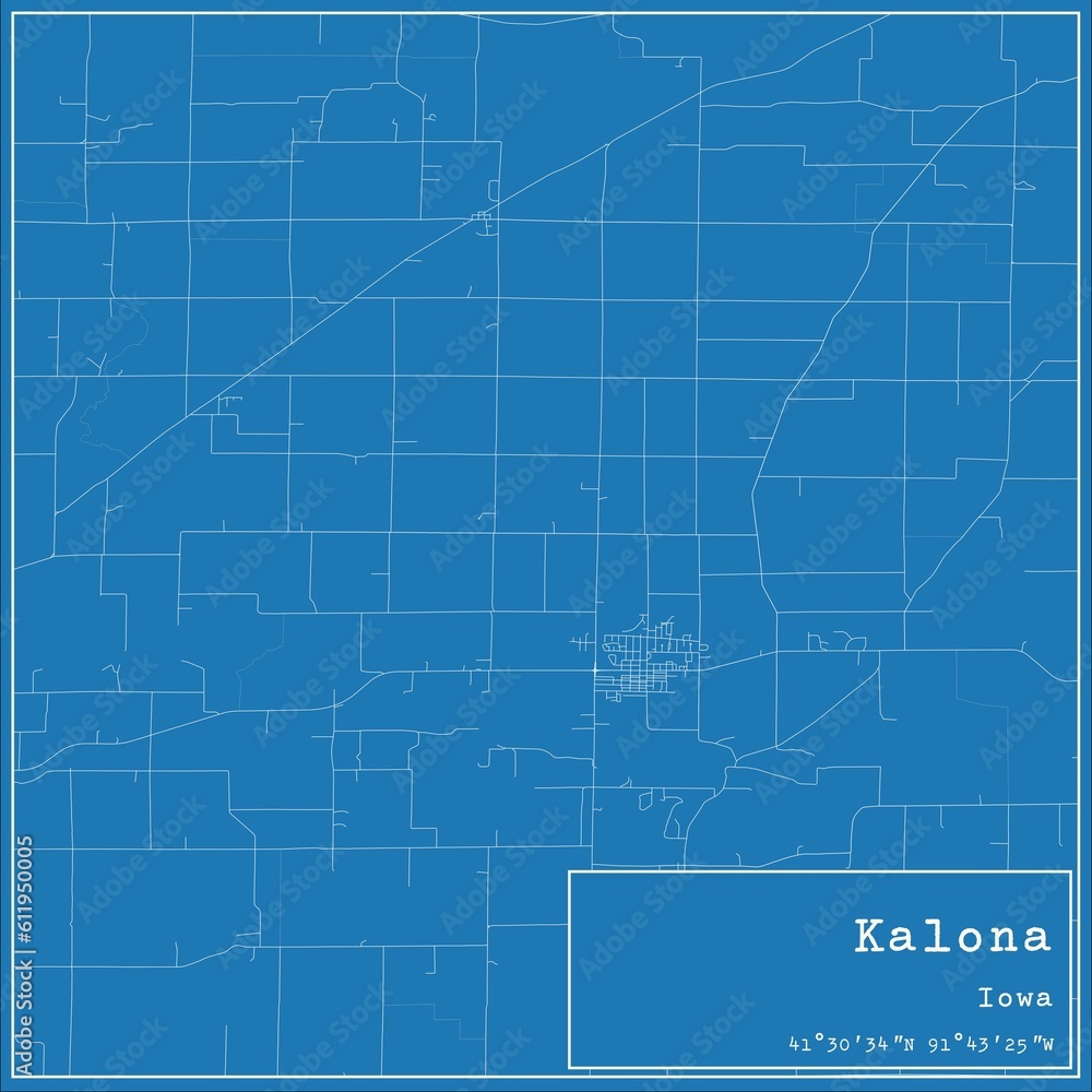 Blueprint US city map of Kalona, Iowa. Blueprint US city map of Kalona, Iowa.