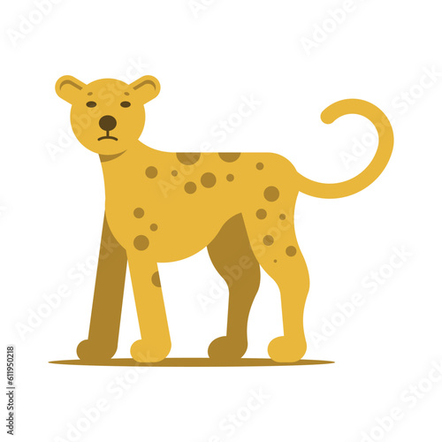Cheetah icon. Flat illustration of cheetah vector