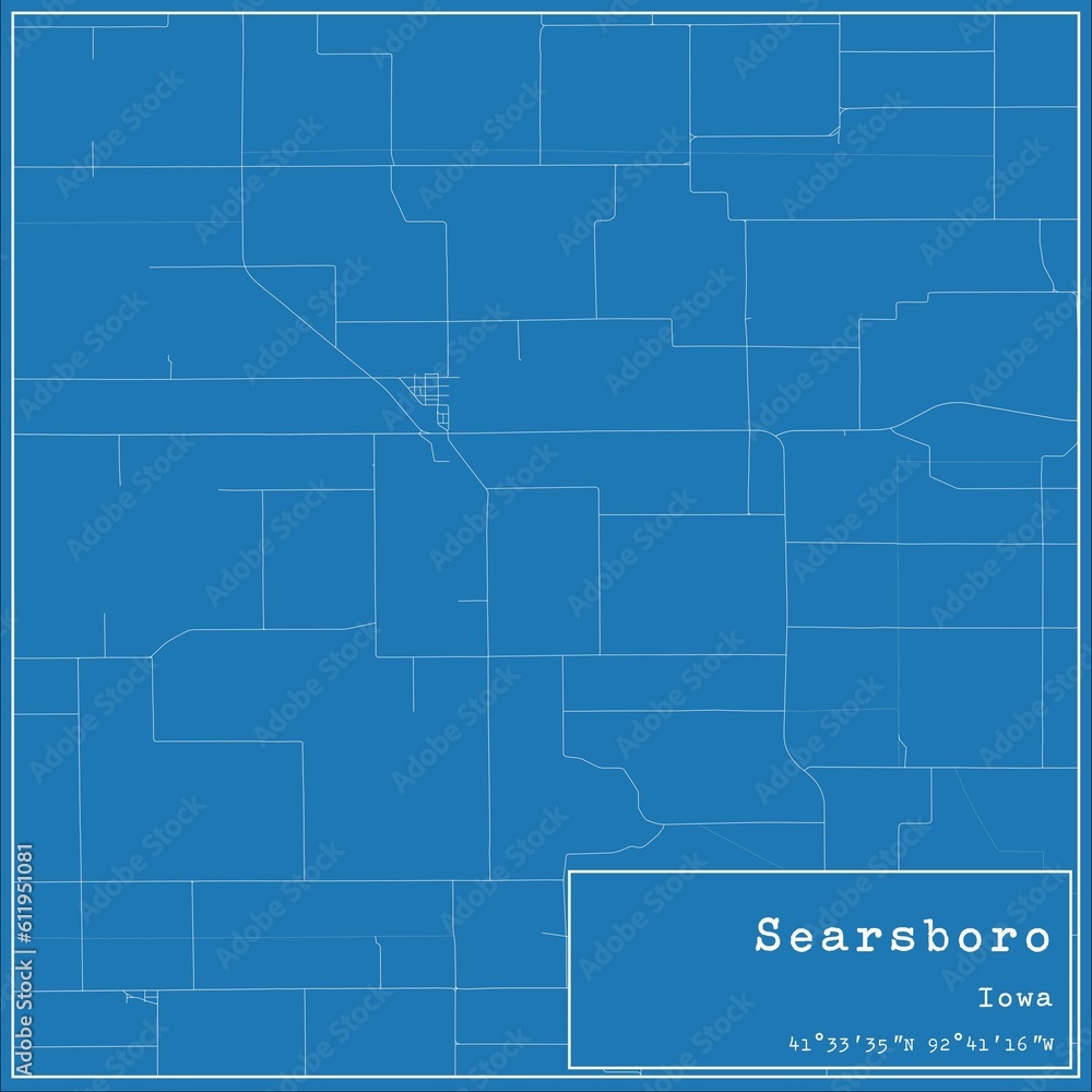 Blueprint US city map of Searsboro, Iowa. Blueprint US city map of Searsboro, Iowa.