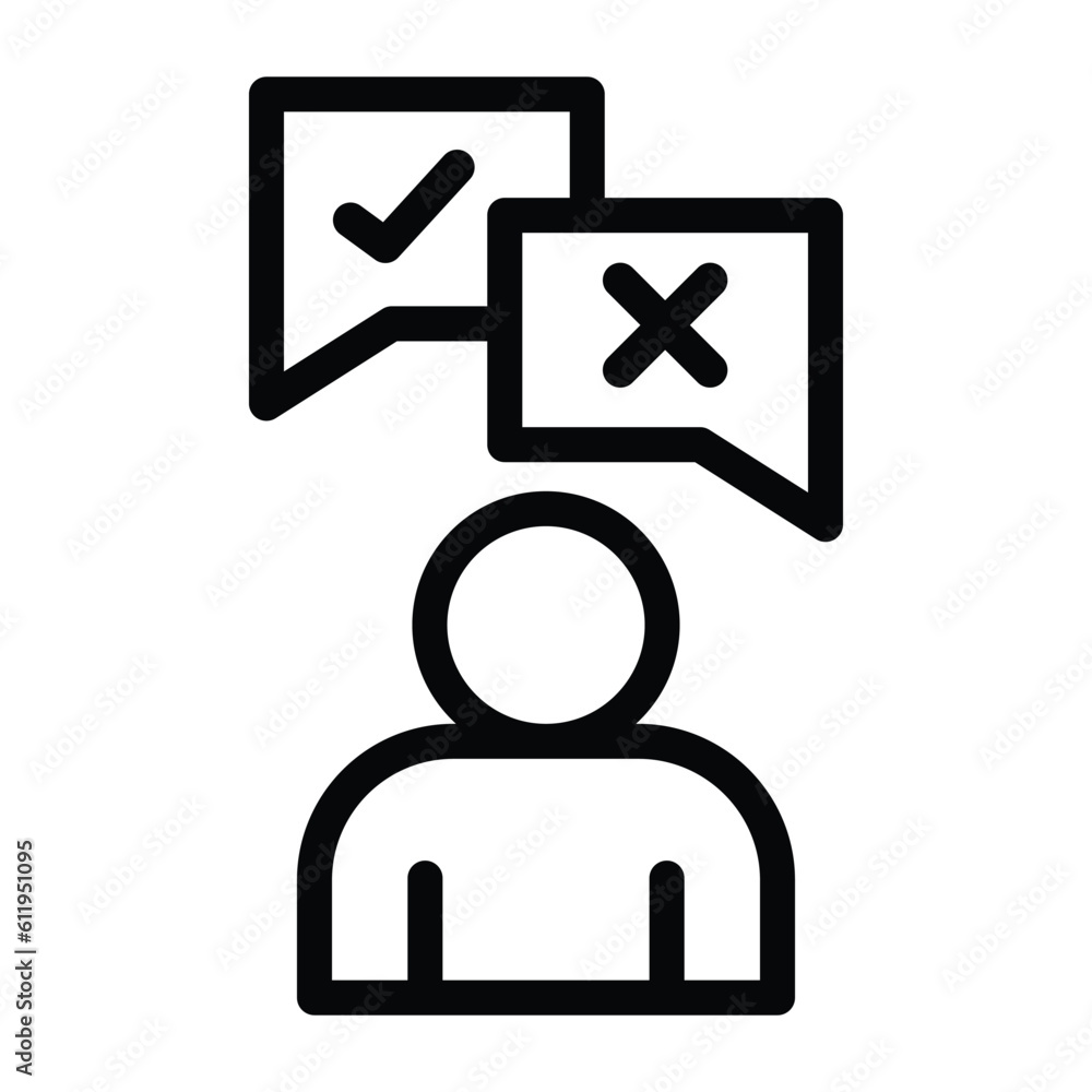 decision line icon illustration vector graphic decision line icon illustration vector graphic