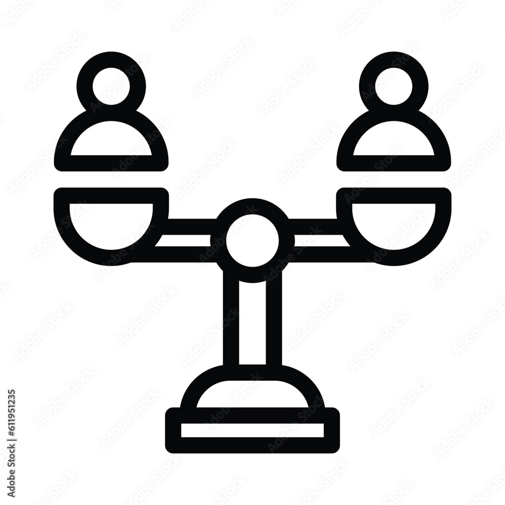 fairness line icon illustration vector graphic fairness line icon illustration vector graphic
