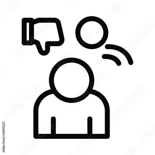 bullying line icon illustration vector graphic