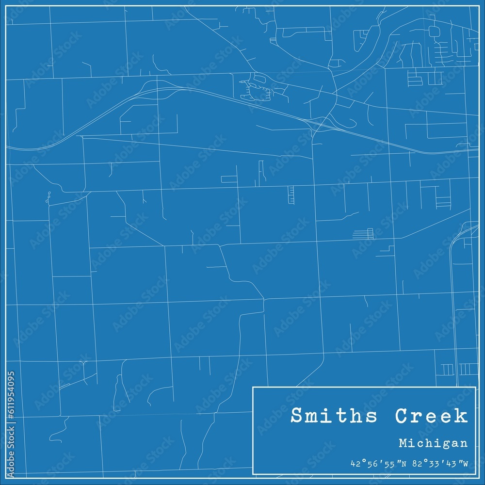 Blueprint US city map of Smiths Creek, Michigan. Blueprint US city map of Smiths Creek, Michigan.