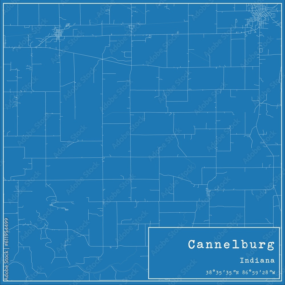 Blueprint US city map of Cannelburg, Indiana. Blueprint US city map of Cannelburg, Indiana.