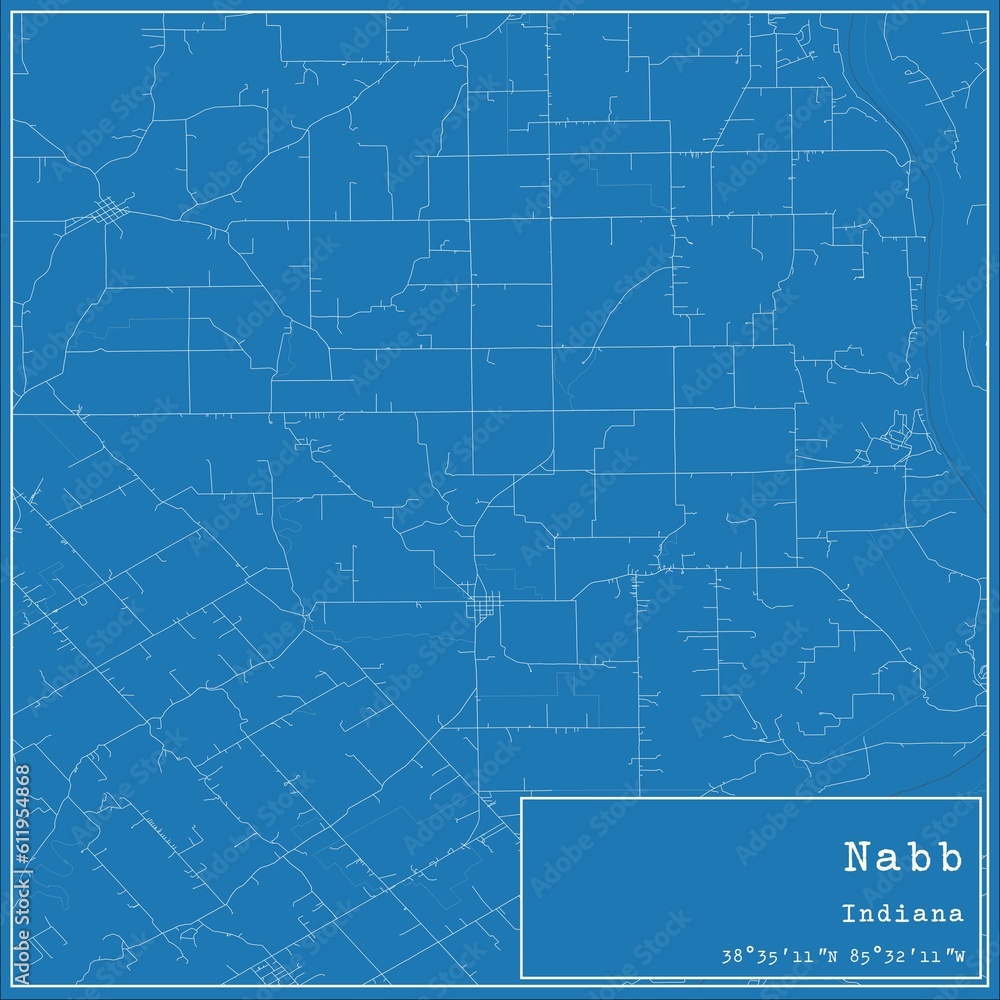Blueprint US city map of Nabb, Indiana. Blueprint US city map of Nabb, Indiana.
