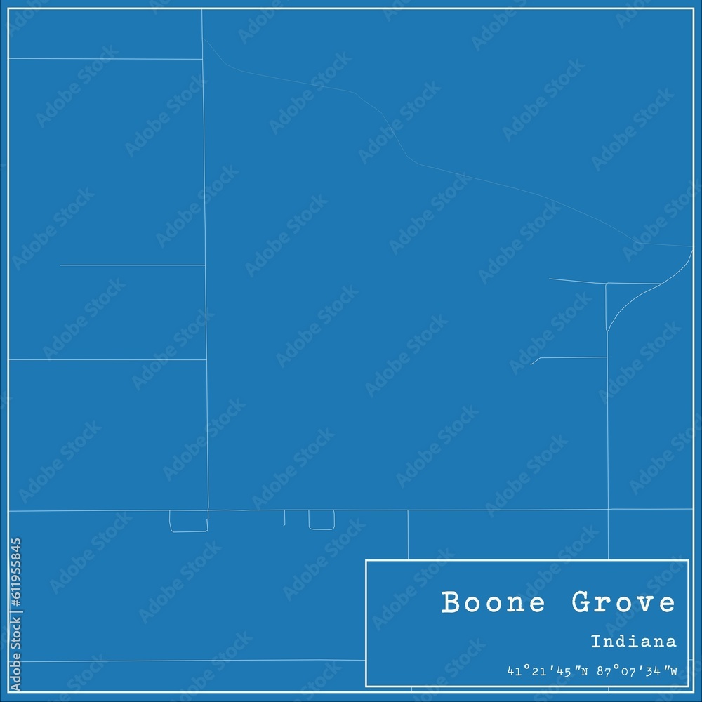 Blueprint US city map of Boone Grove, Indiana. Blueprint US city map of Boone Grove, Indiana.