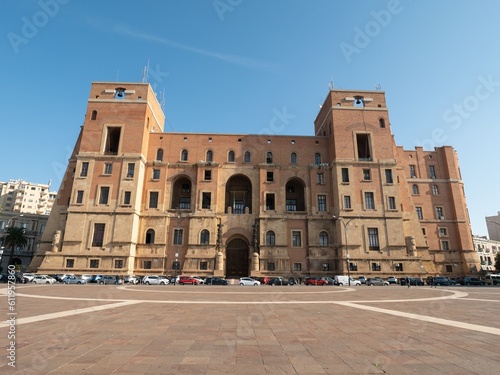 Palazzo del Governo historic building in Taranto, Italy on Piazetta Gandhi street in sunny day