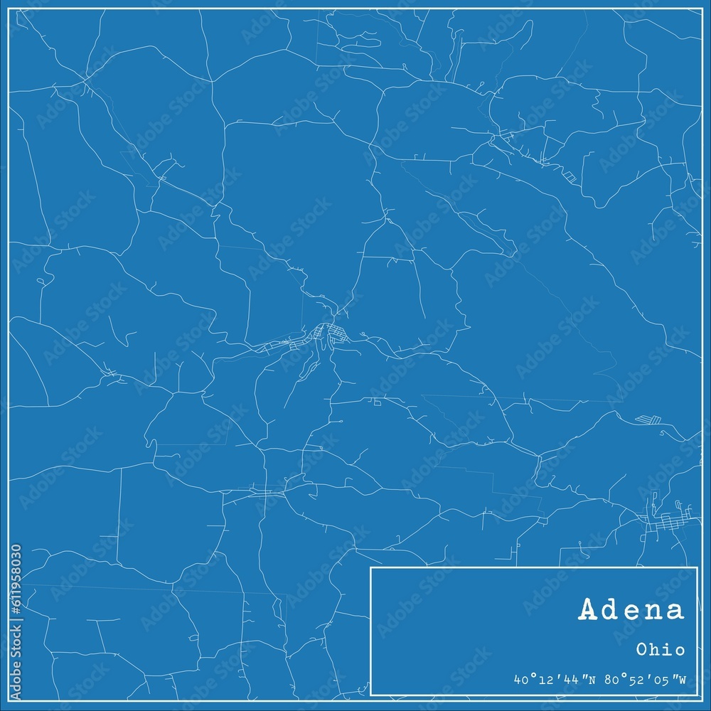 Blueprint US city map of Adena, Ohio. Blueprint US city map of Adena, Ohio.