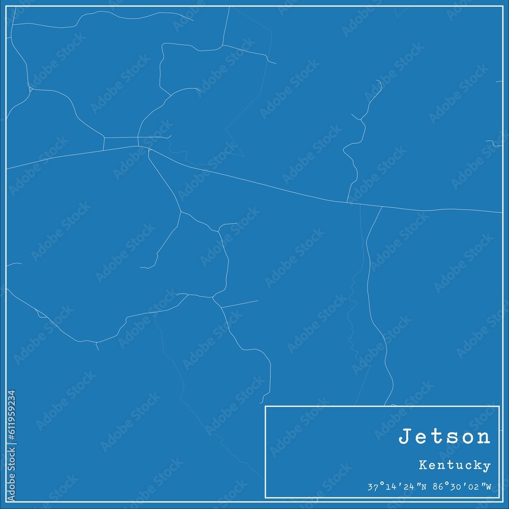 Blueprint US city map of Jetson, Kentucky. Blueprint US city map of Jetson, Kentucky.