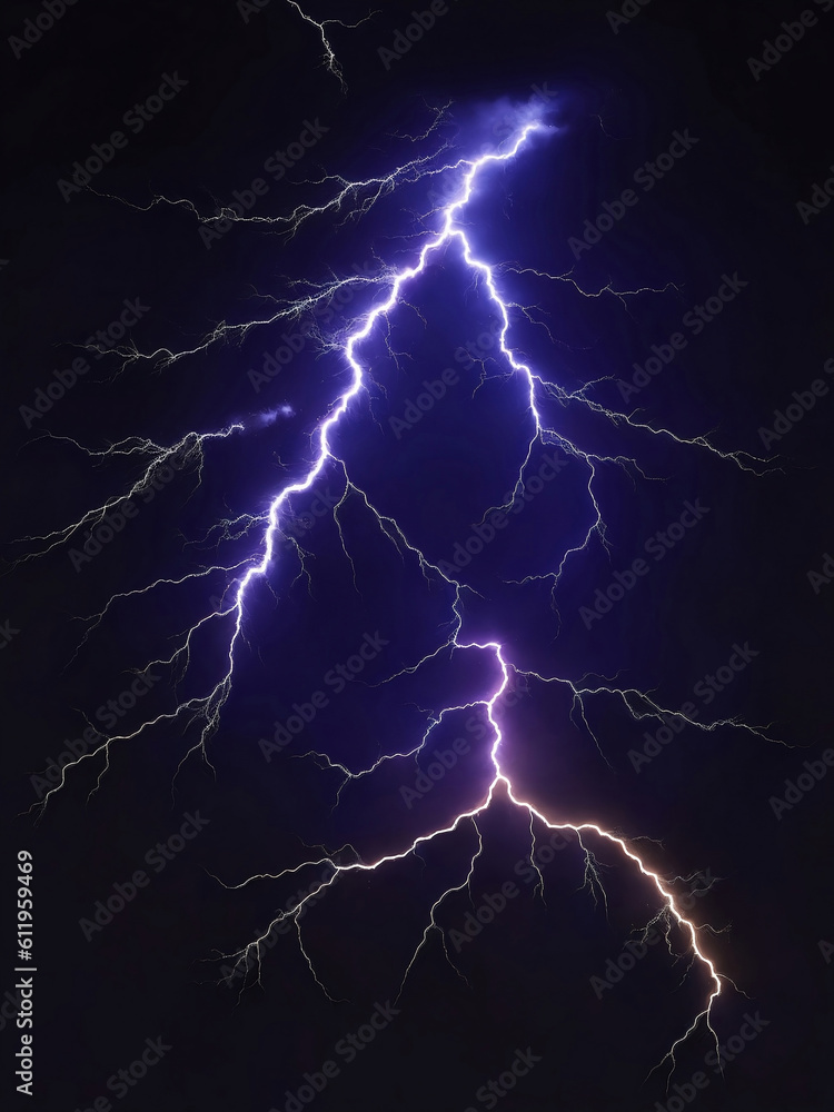A Lightning bolt thunder, Generative AI Illustration. A Lightning bolt thunder, Generative AI Illustration.
