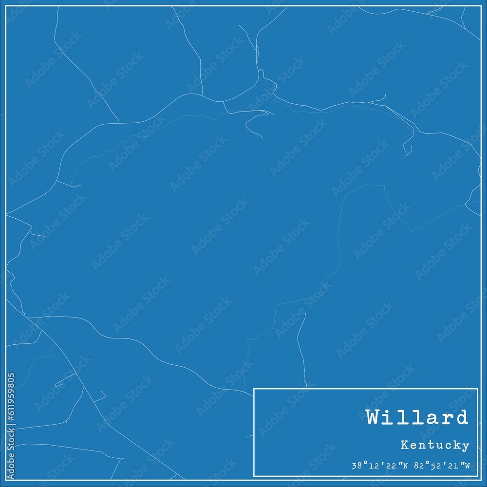 Blueprint US city map of Willard, Kentucky. Blueprint US city map of Willard, Kentucky.