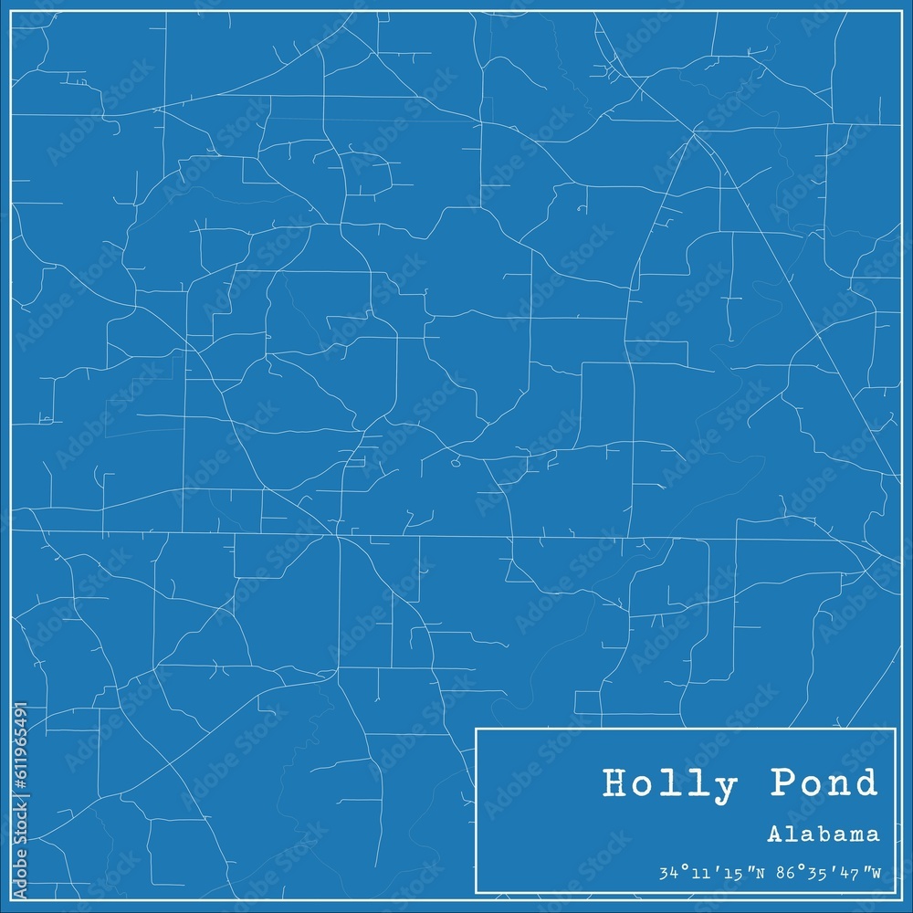 Blueprint US city map of Holly Pond, Alabama. Blueprint US city map of Holly Pond, Alabama.