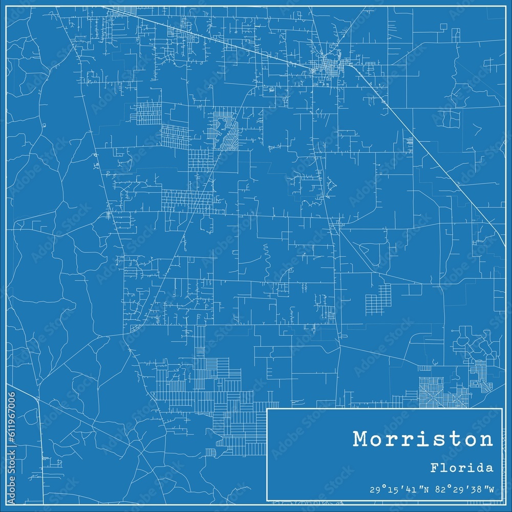 Fototapeta mapa świata dla dzieci Blueprint US city map of Morriston