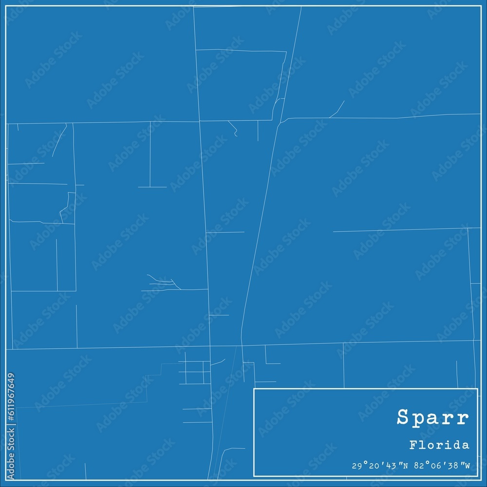 Blueprint US city map of Sparr, Florida. Blueprint US city map of Sparr, Florida.