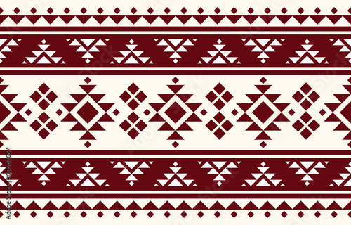 Geometric ethnic bohemian pattern design, design for background, wallpaper, carpet, floor, fabric, clothing, and scarf. Abstract background. Vector illustration.