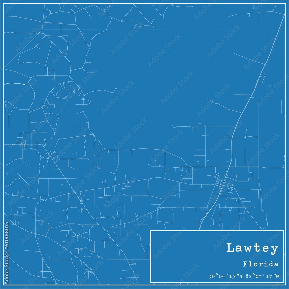 Blueprint US city map of Lawtey, Florida. Blueprint US city map of Lawtey, Florida.